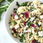 Homemade Roasted Cauliflower, Feta, and Orzo Salad photo
