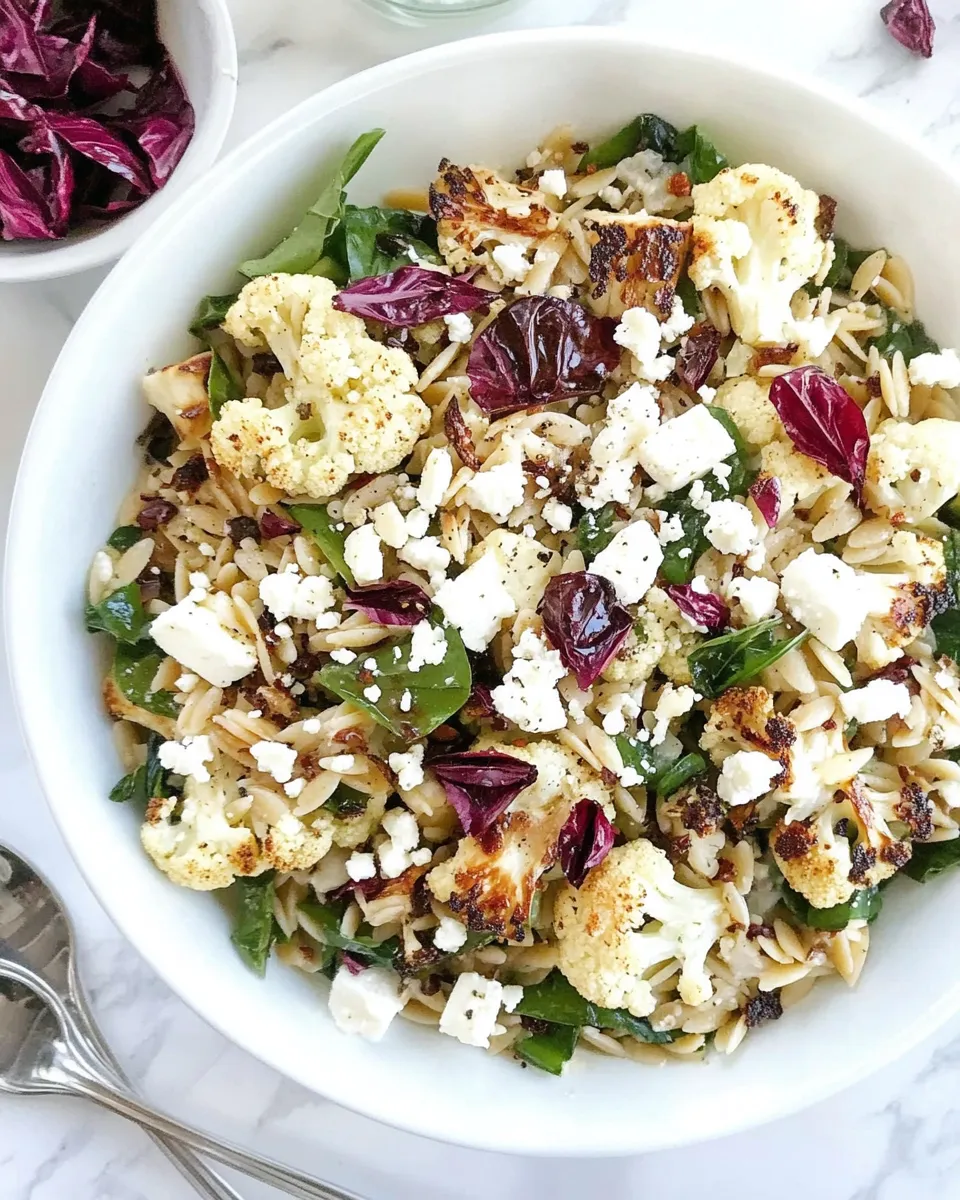 Classic Roasted Cauliflower, Feta, and Orzo Salad image