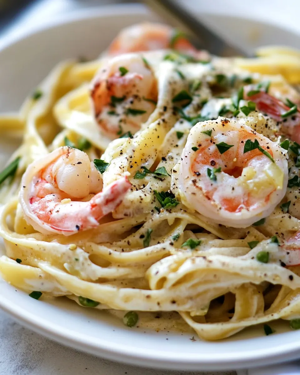 Easy Roasted Shrimp Fettuccine Alfredo picture