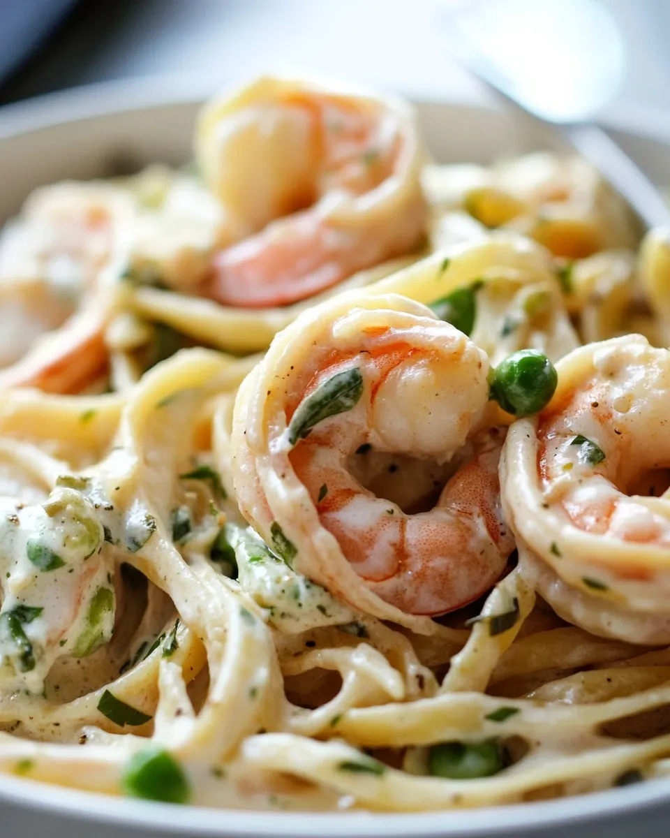 Delicious Roasted Shrimp Fettuccine Alfredo shot
