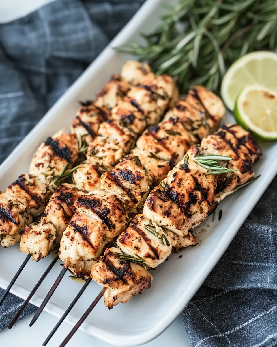 Homemade Rosemary Chicken Skewers photo