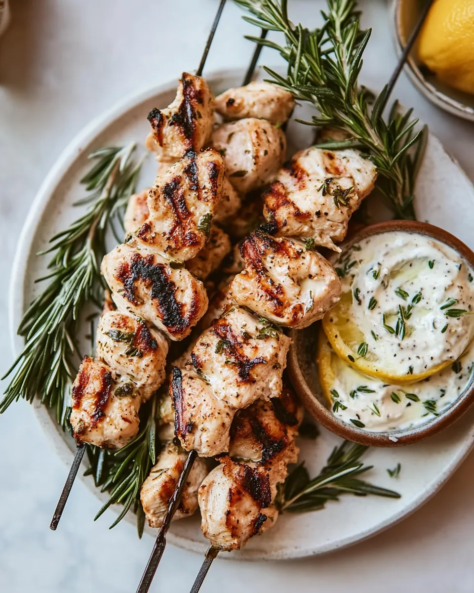 Easy Rosemary Chicken Skewers recipe photo