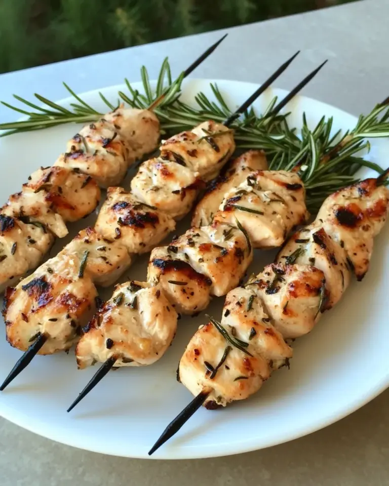 Homemade Rosemary Lemon Chicken Skewers photo