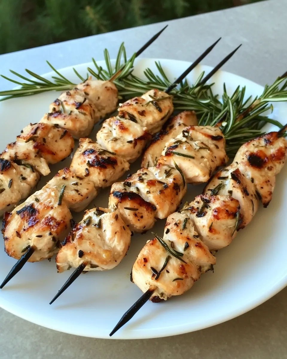 Homemade Rosemary Lemon Chicken Skewers photo