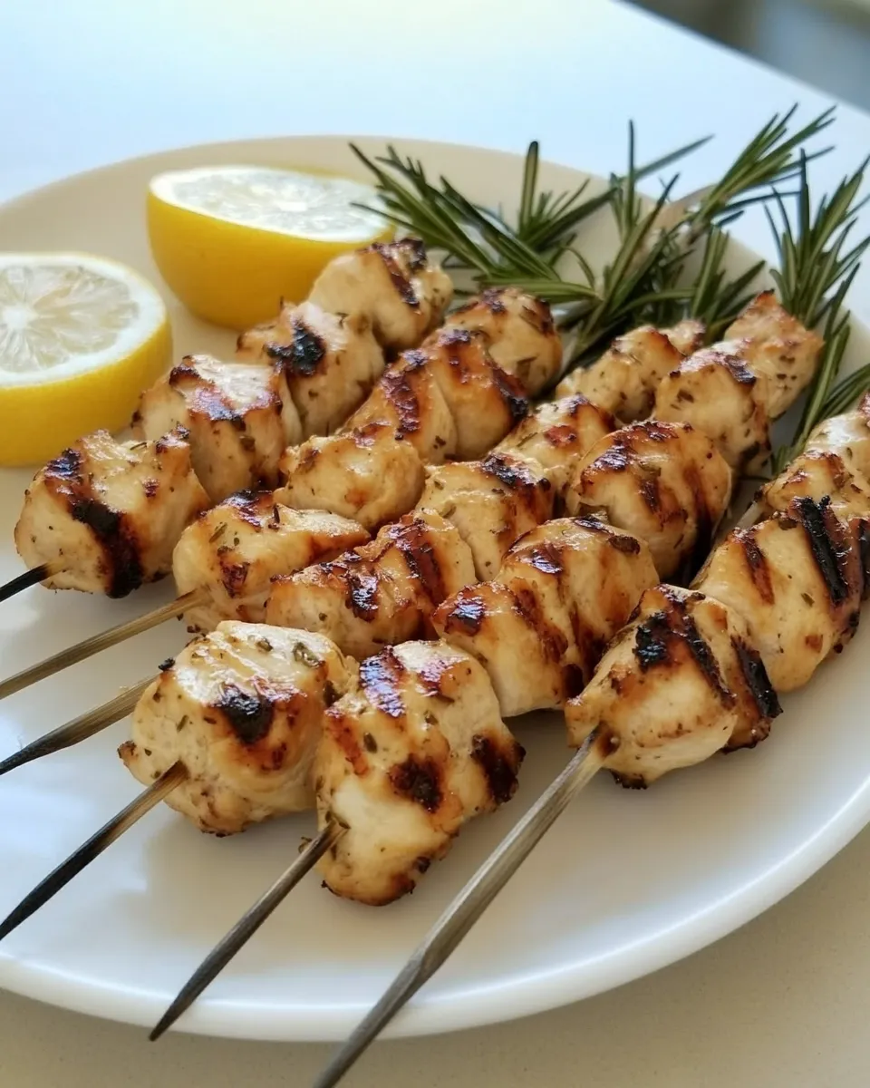 Classic Rosemary Lemon Chicken Skewers image