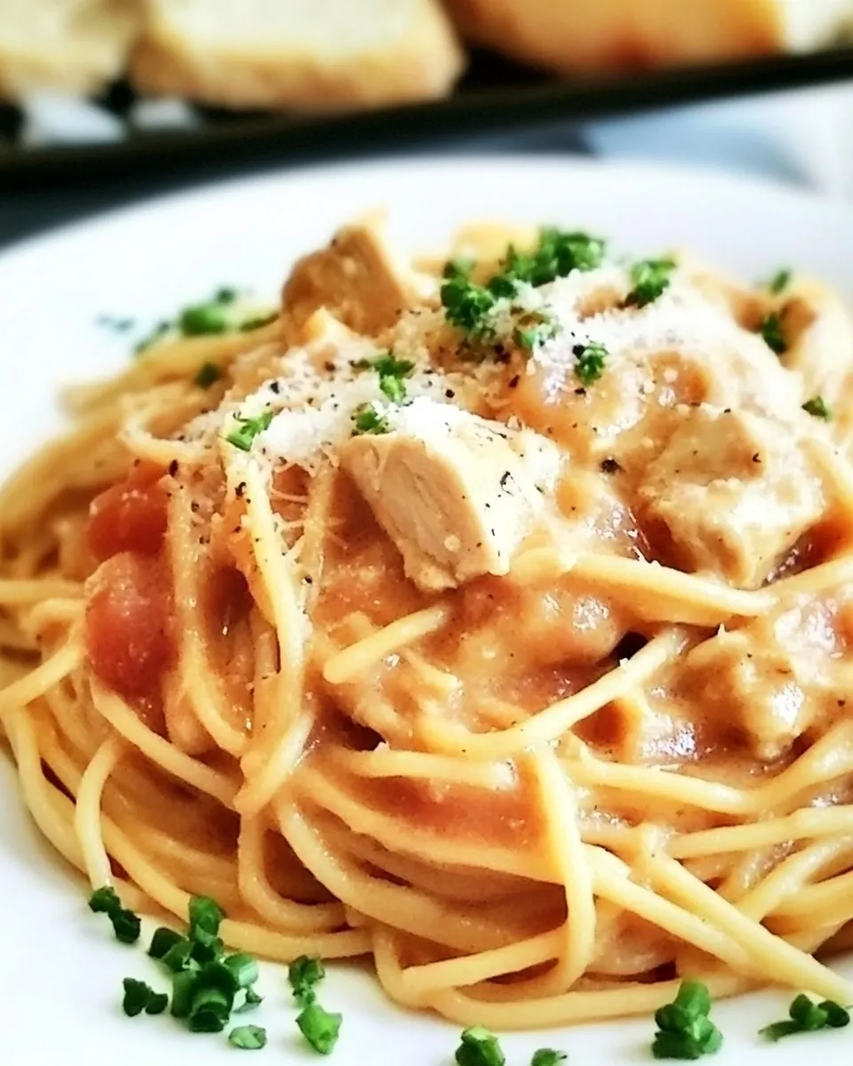 Classic Rotel Chicken Spaghetti image