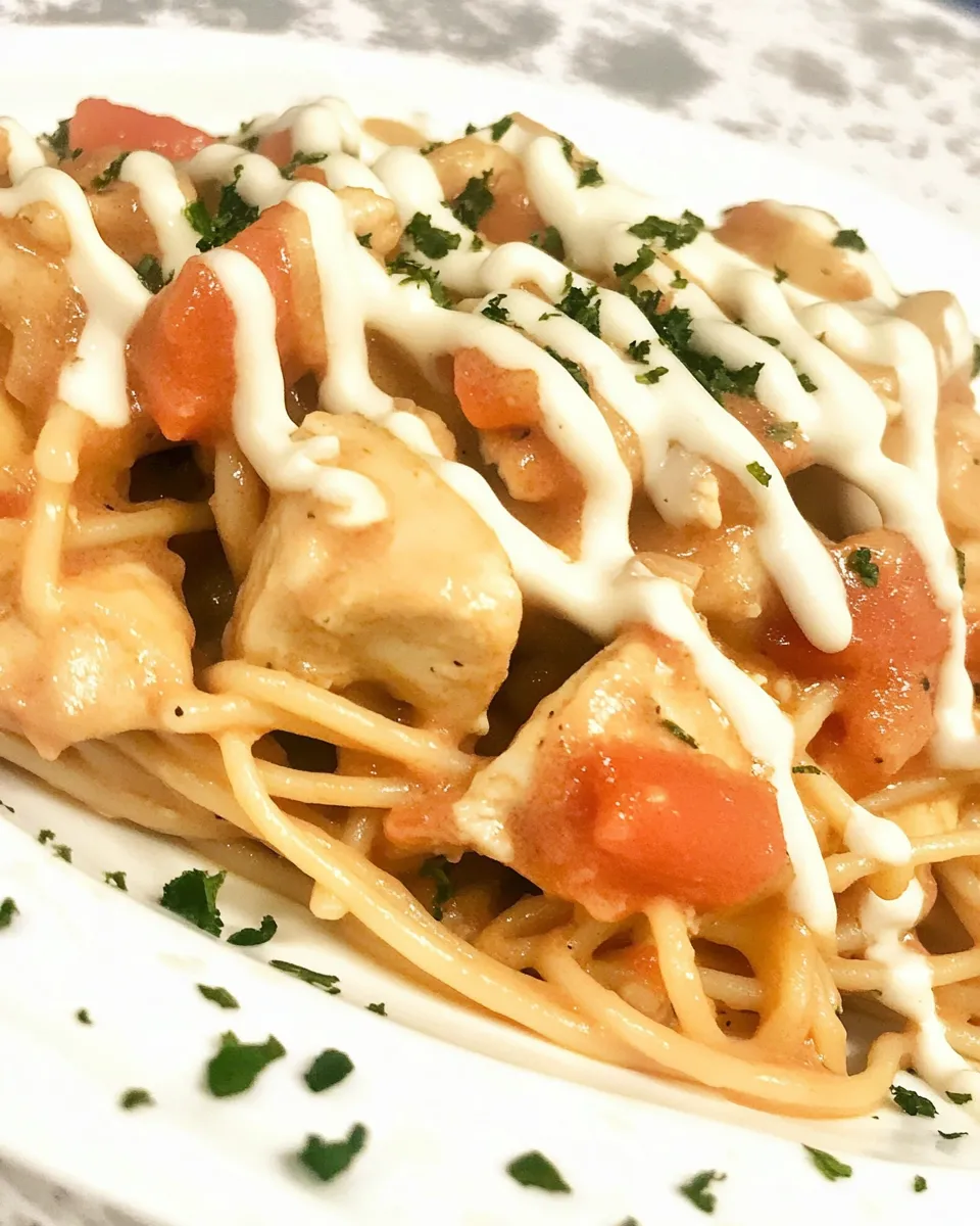 Easy Rotel Chicken Spaghetti recipe photo