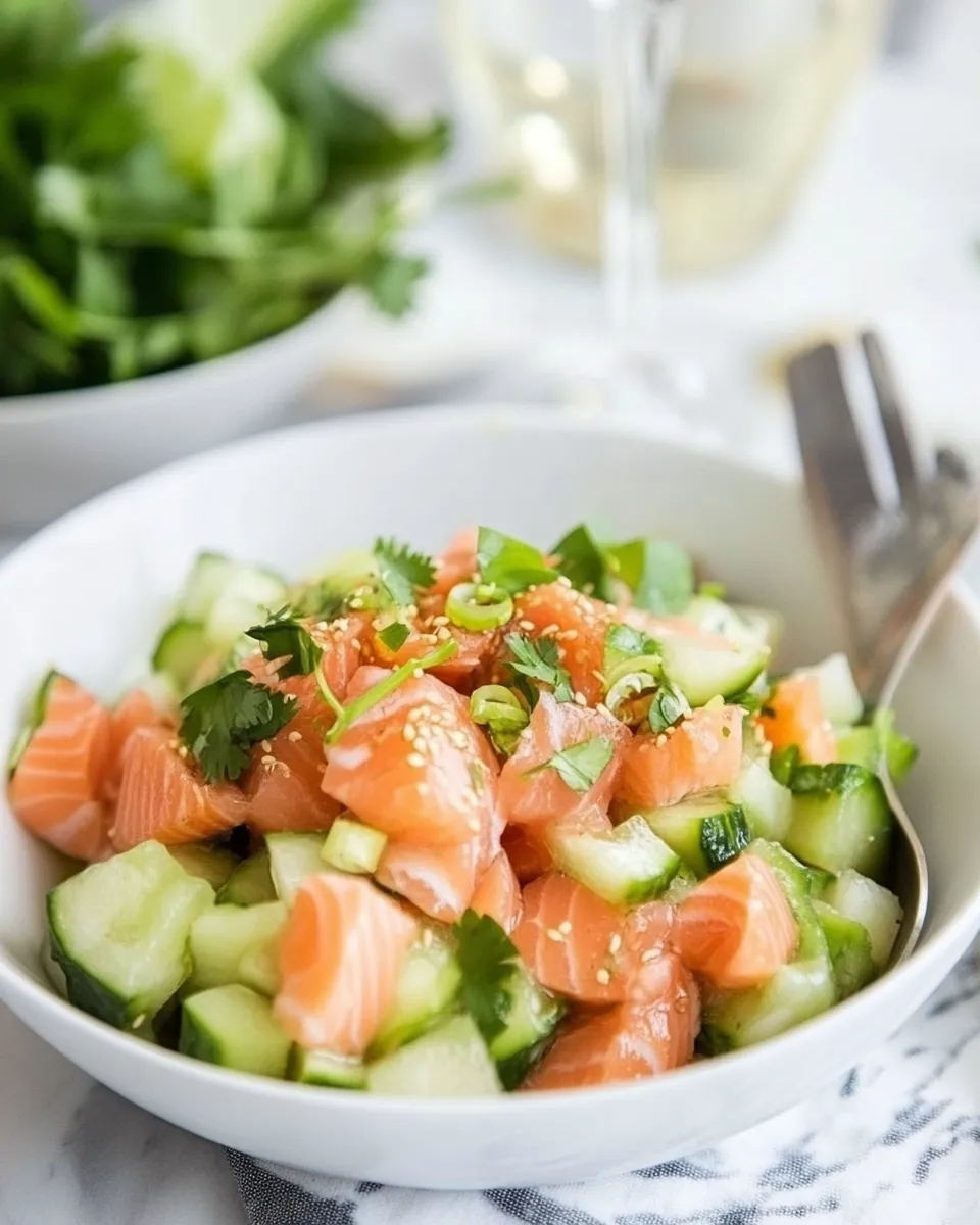 Delicious Salmon Ceviche dish photo