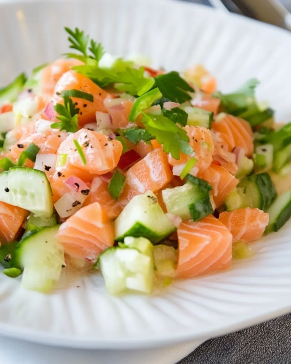 Quick Salmon Ceviche food shot