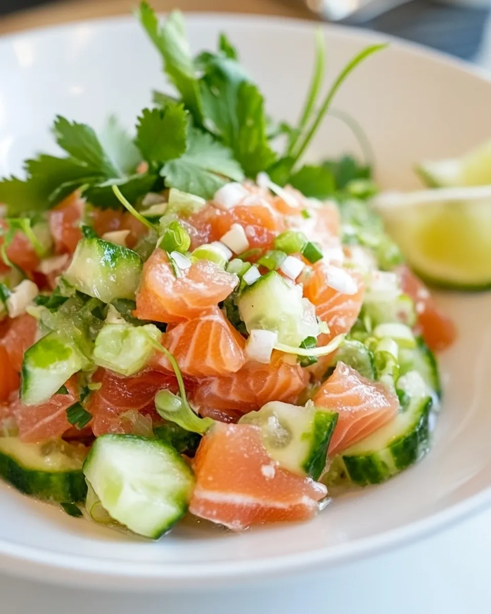 Classic Salmon Ceviche plate image