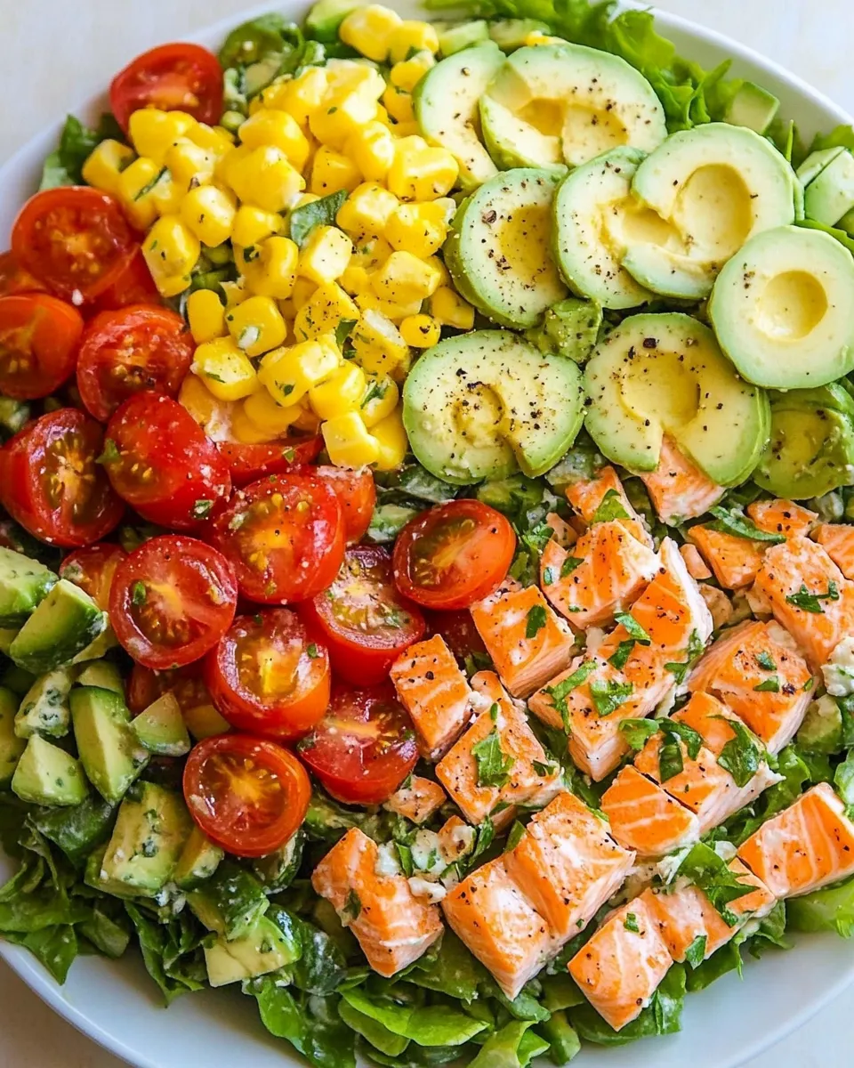 Delicious Salmon Cobb Salad Recipe recipe photo