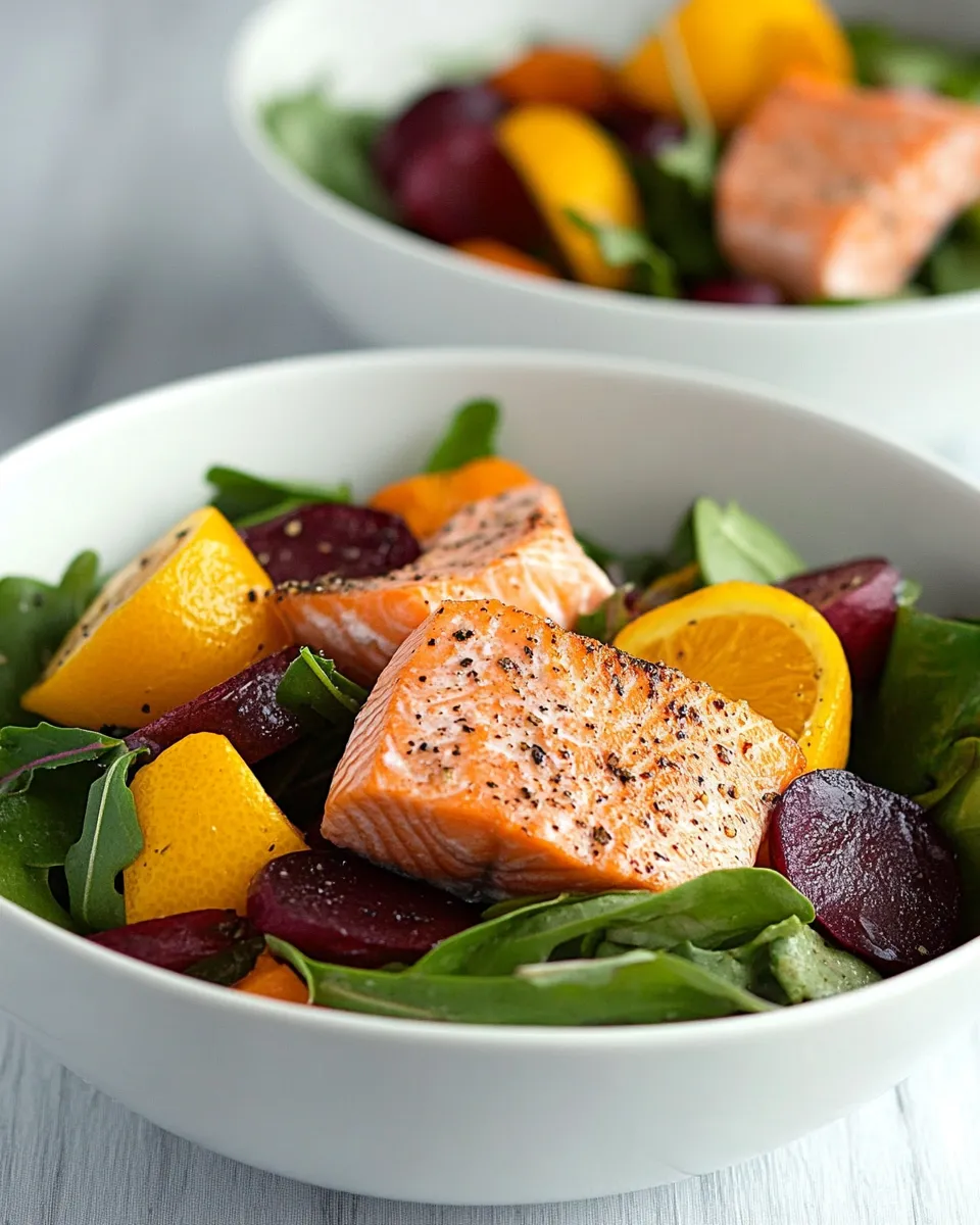 Delicious Salmon Salad Recipe food shot