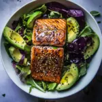 Homemade Salmon Salad with a Toasted Sesame Seed Dressing photo