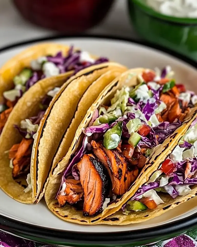 Homemade Salmon Tacos Recipe (with Mexican Slaw) photo