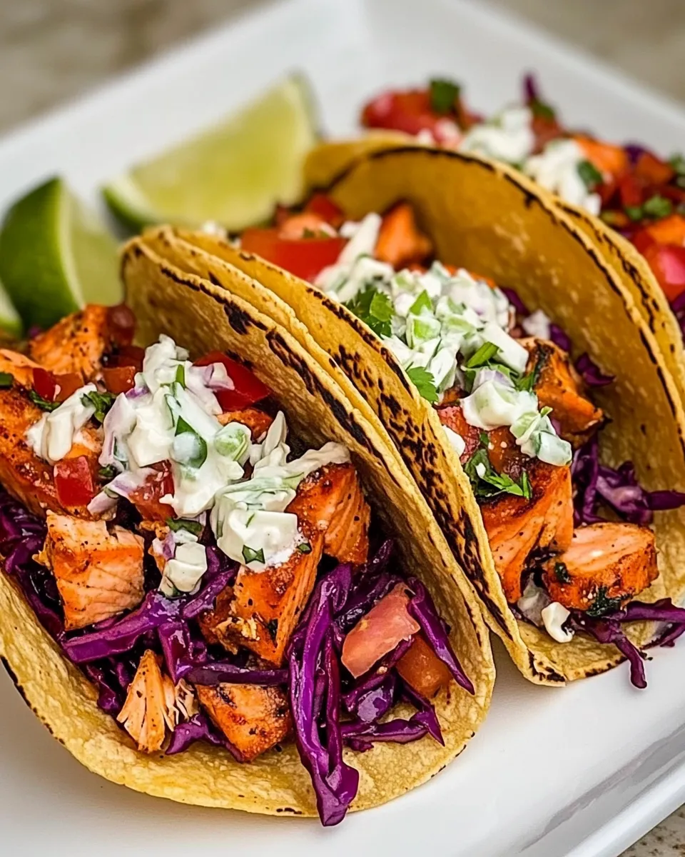 Easy Salmon Tacos Recipe (with Mexican Slaw) recipe photo