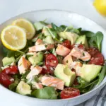 Delicious Salmon & Avocado Salad with Lemon Dressing photo