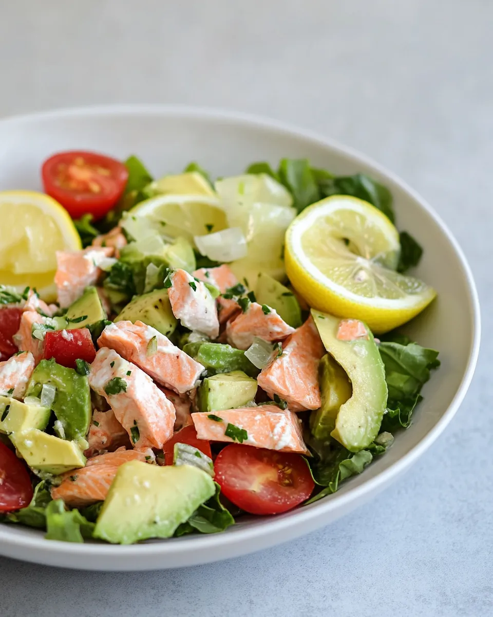 Classic Salmon & Avocado Salad with Lemon Dressing picture