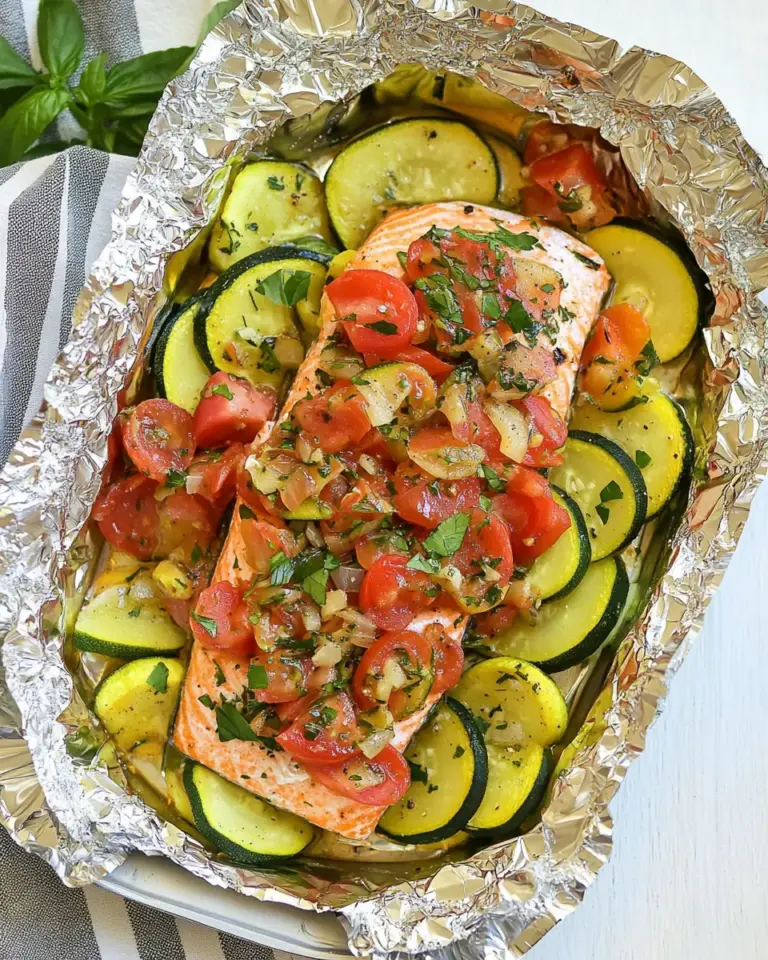 Easy Salmon and Summer Veggies in Foil photo