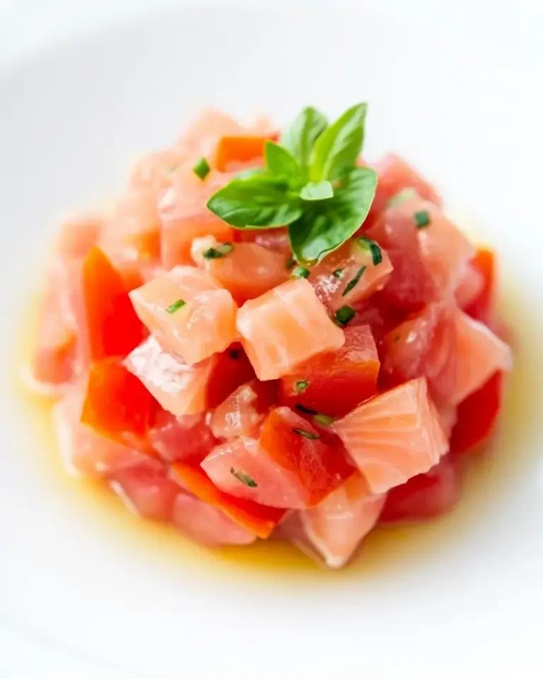 Homemade Salmon and Tomato Tartare photo