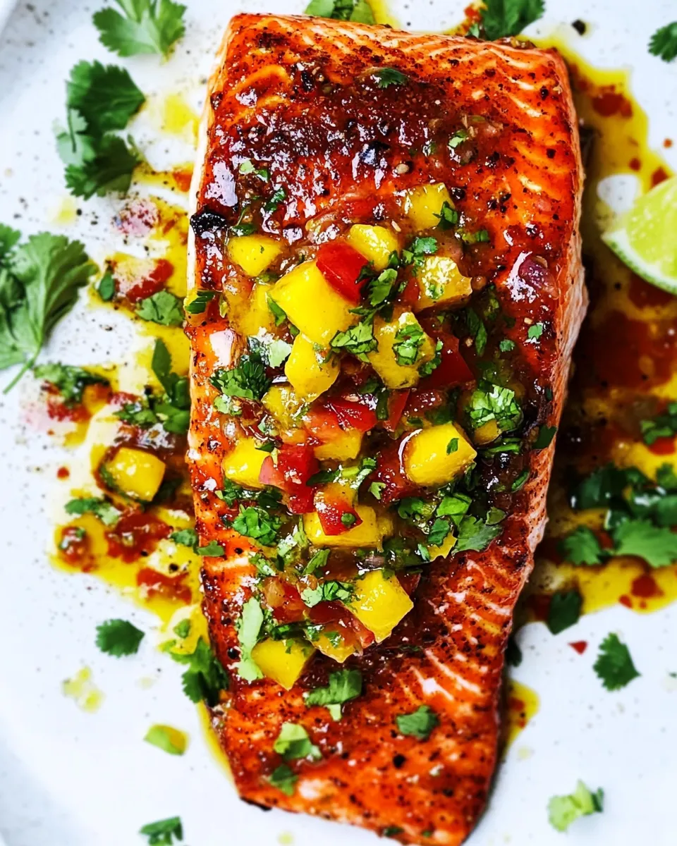 Healthy Salmon with Mango Salsa recipe photo
