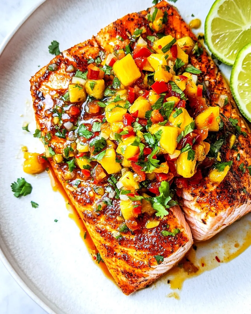 Quick Salmon with Mango Salsa dish photo