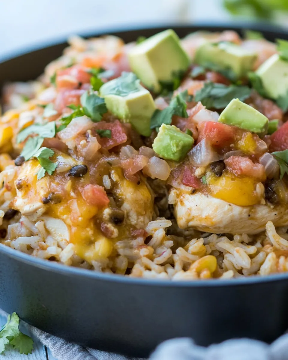 Easy Salsa Chicken Rice Skillet recipe photo