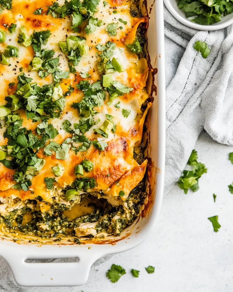 Delicious Salsa Verde Chicken Casserole dish photo