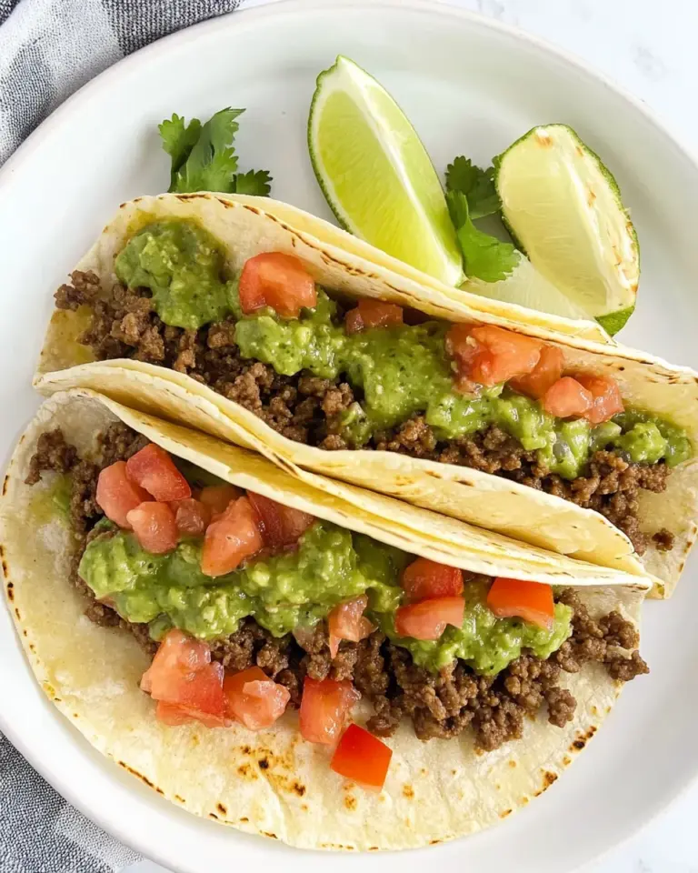 Homemade Salsa Verde Ground Beef Tacos photo