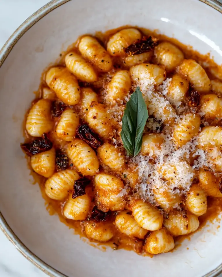 homemade Saucy Sun Dried Tomato Gnocchi. photo