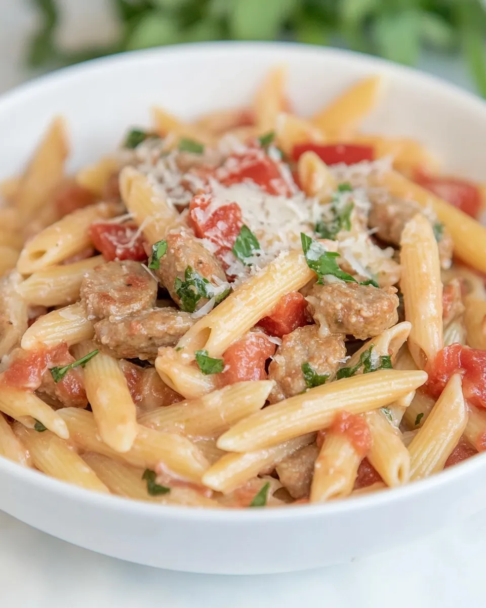 Easy Sausage Penne Pasta recipe photo