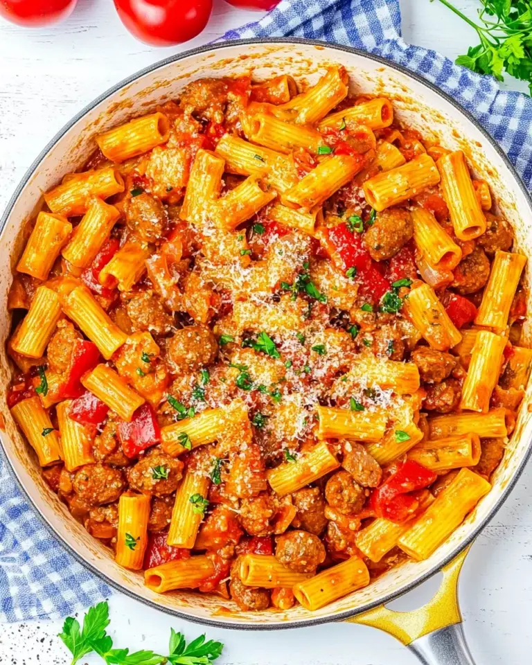 Homemade Sausage Rigatoni Pasta Skillet photo