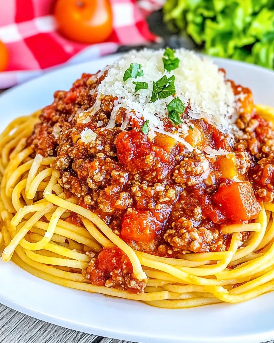 Easy School Cafeteria Spaghetti & Meat Sauce recipe photo