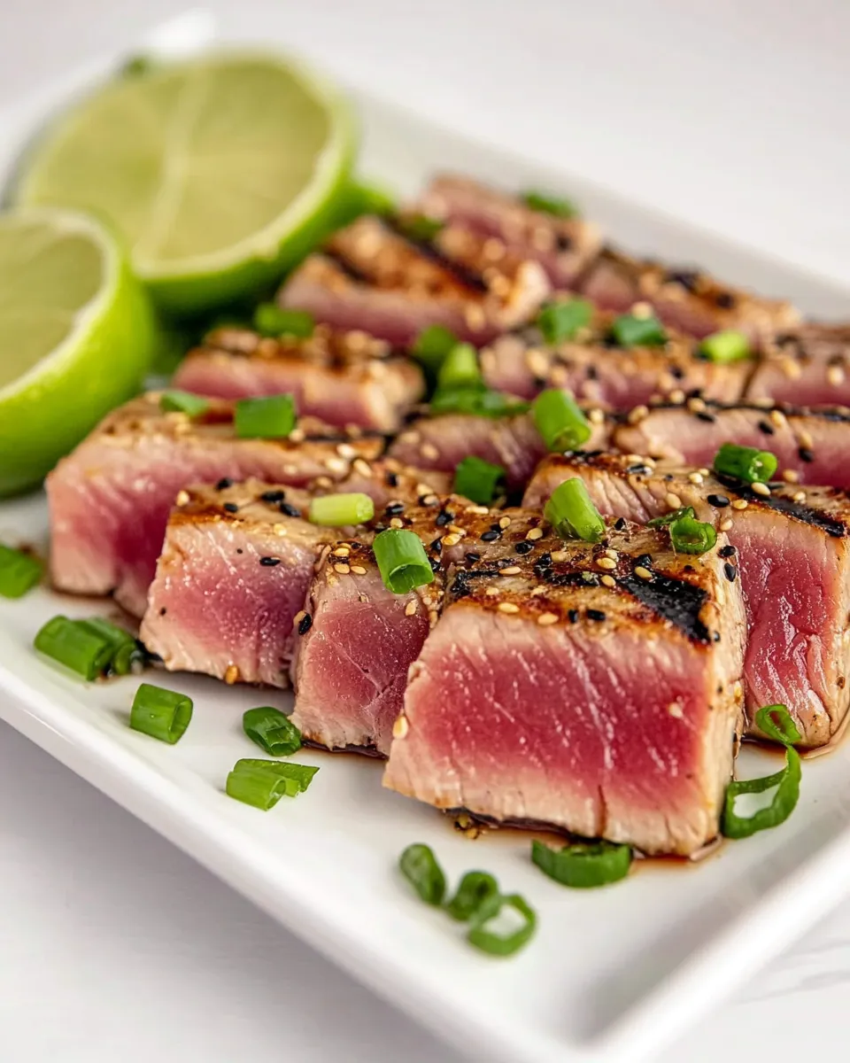 Easy Seared Ahi Tuna Steak food shot