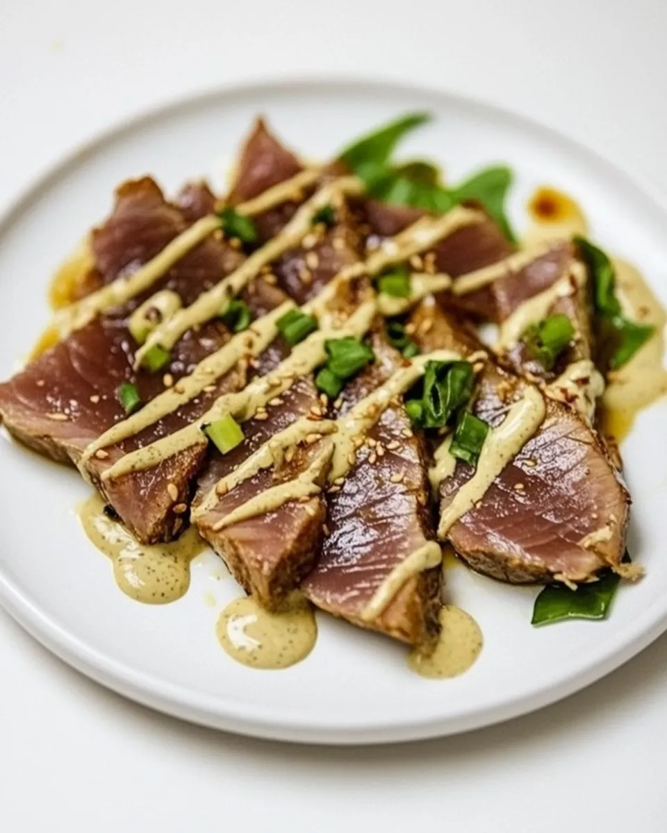Classic Seared Tuna with Wasabi Cream recipe image
