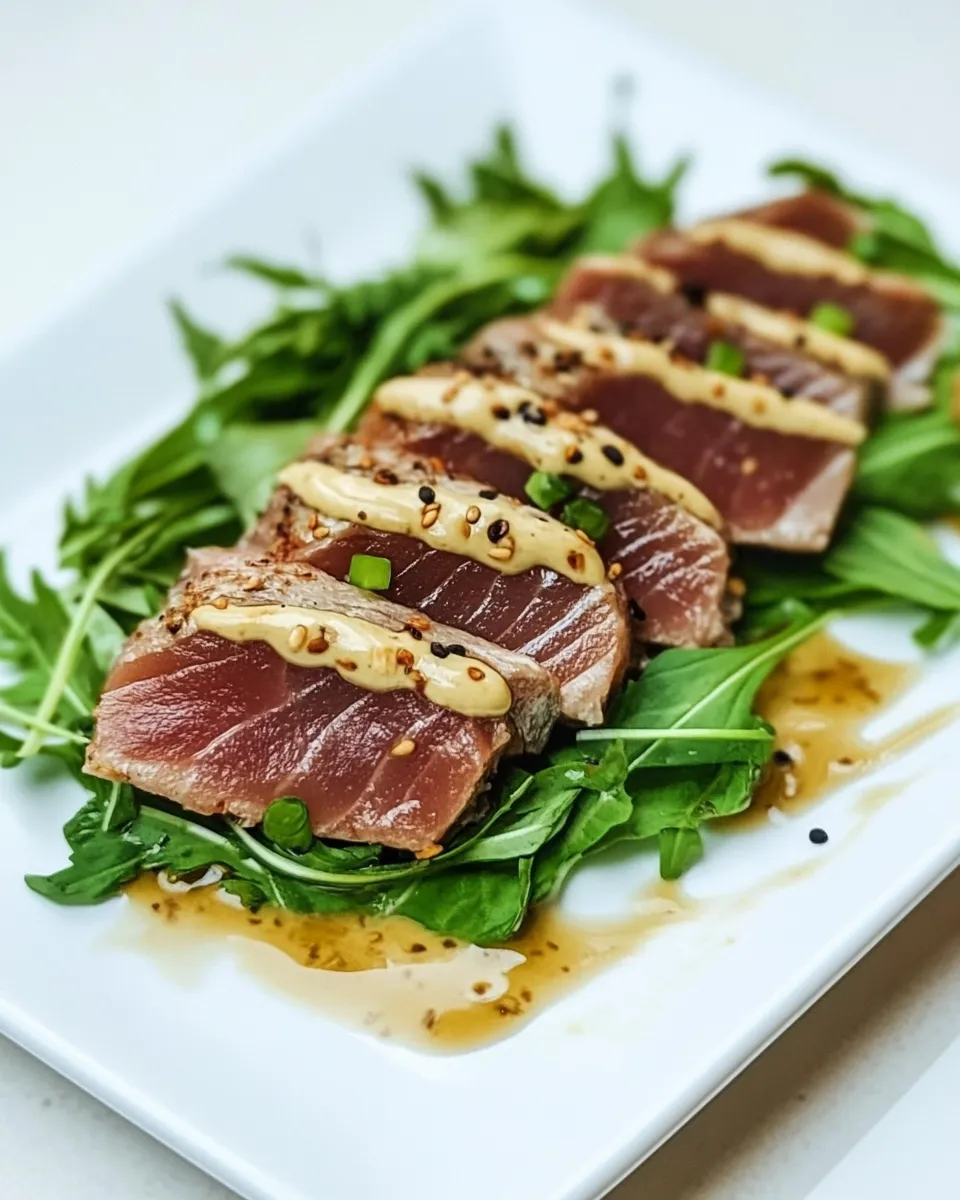 Quick Seared Tuna with Wasabi Cream plate image