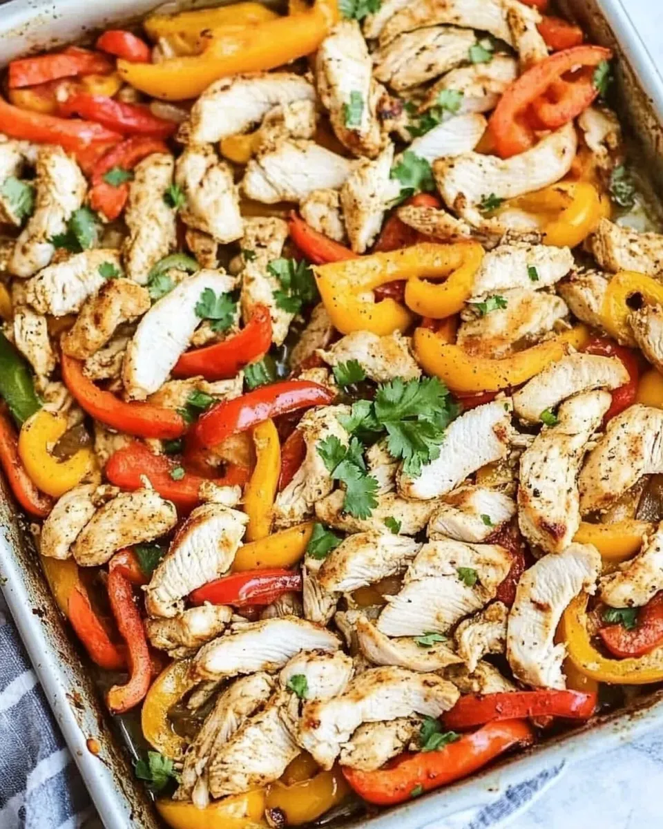 Easy Sheet Pan Chicken Fajitas recipe photo