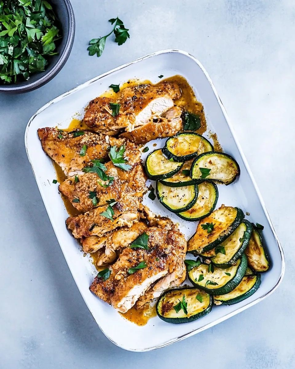 Delicious Sheet Pan Chicken and Zucchini recipe photo