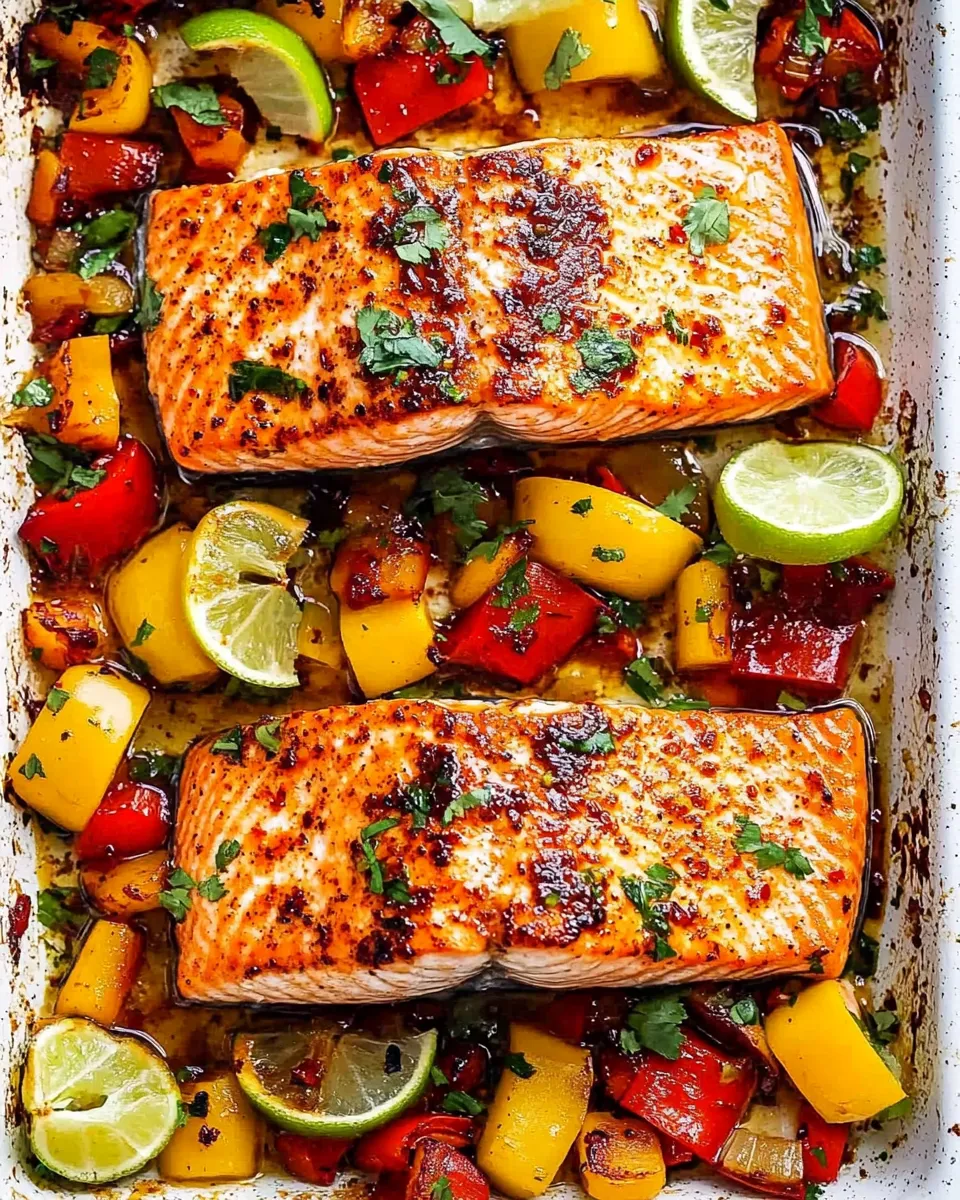 Delicious Sheet Pan Chili Lime Salmon dish photo