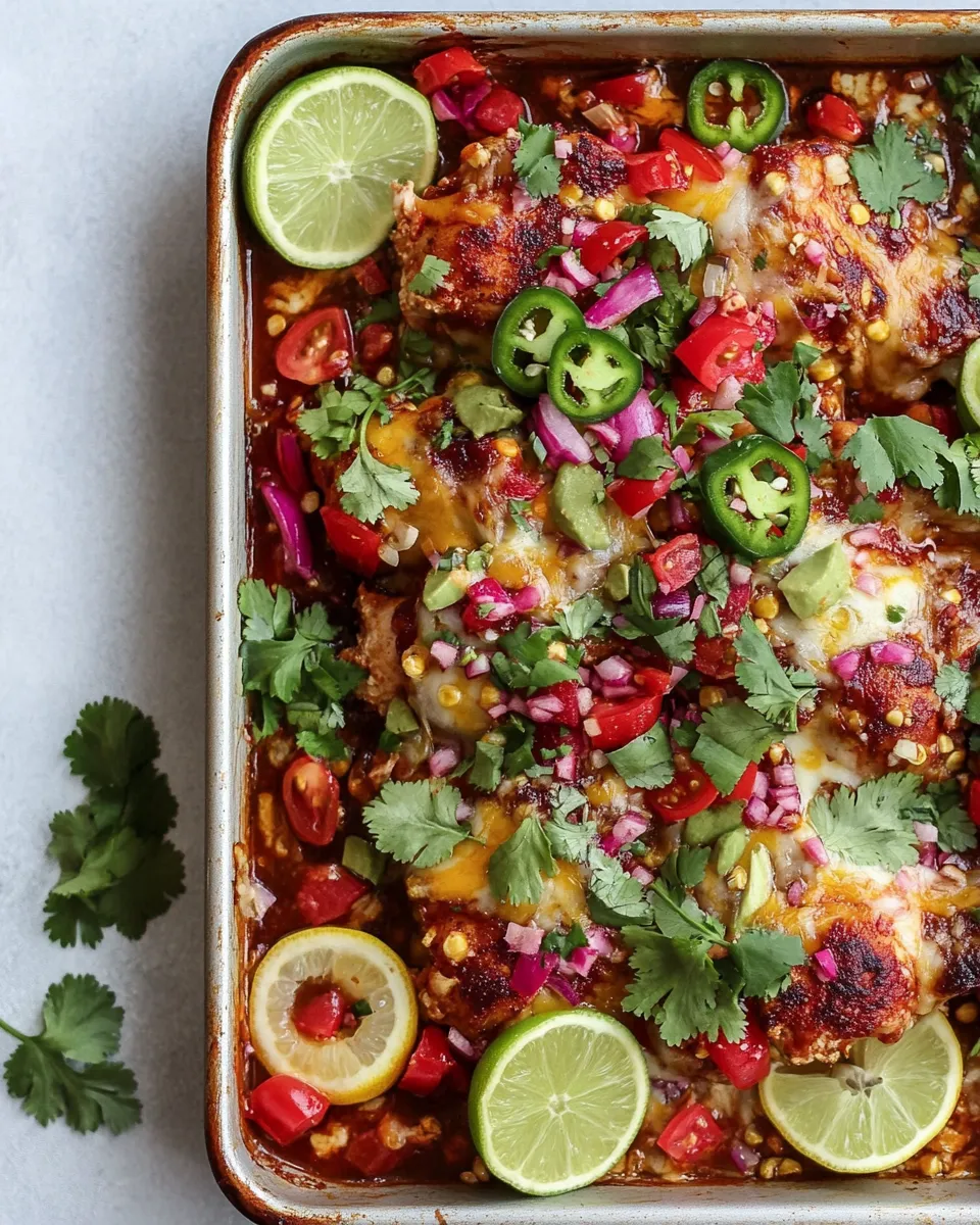 Classic Sheet Pan Nacho Chicken. dish photo