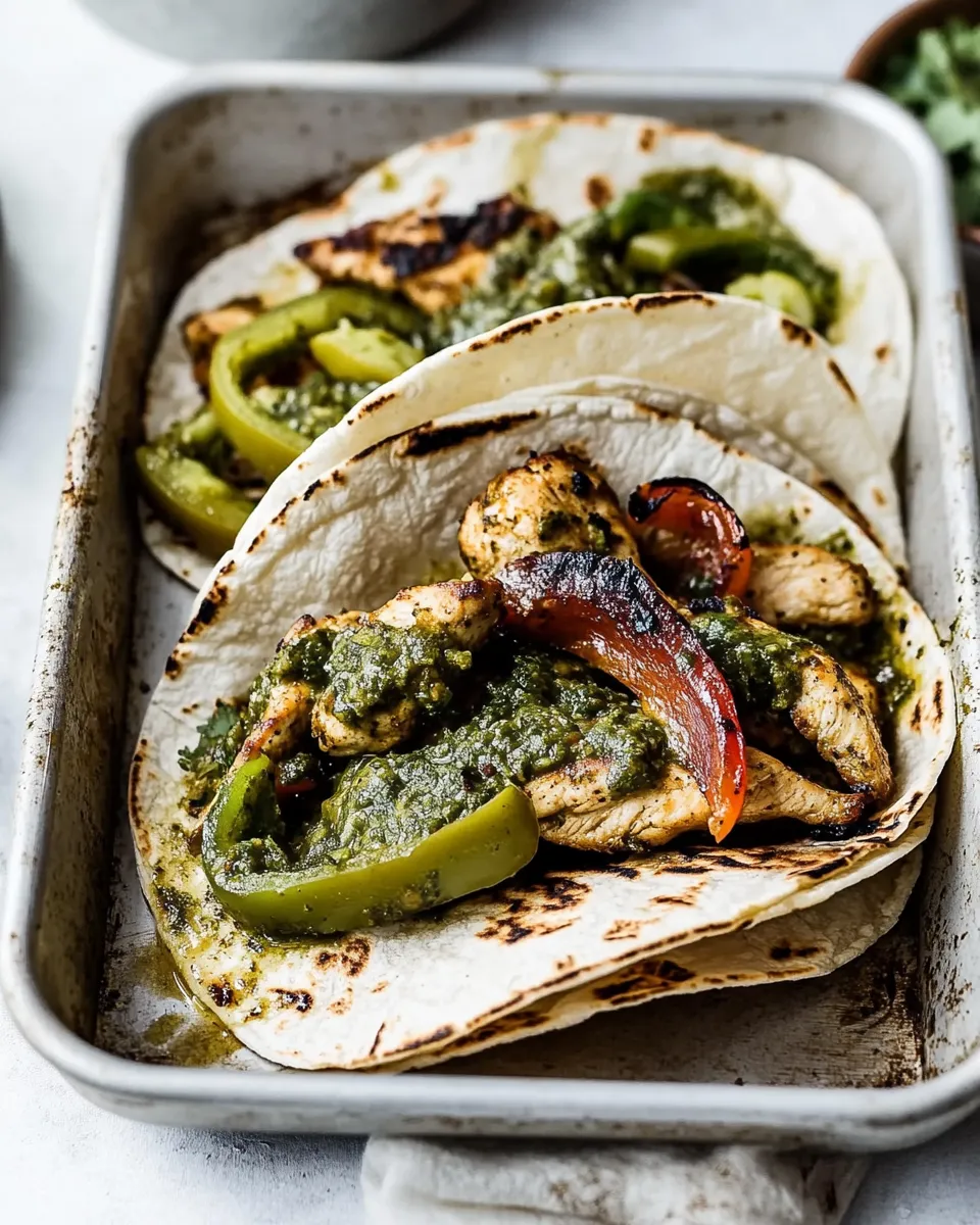 Classic Sheet Pan Salsa Verde Chicken Fajitas picture