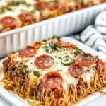 Homemade Sheet Pan Spaghetti Pizza photo