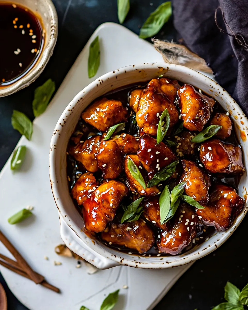 Delicious Sheet Pan Sticky Sweet and Sour Chicken. food shot