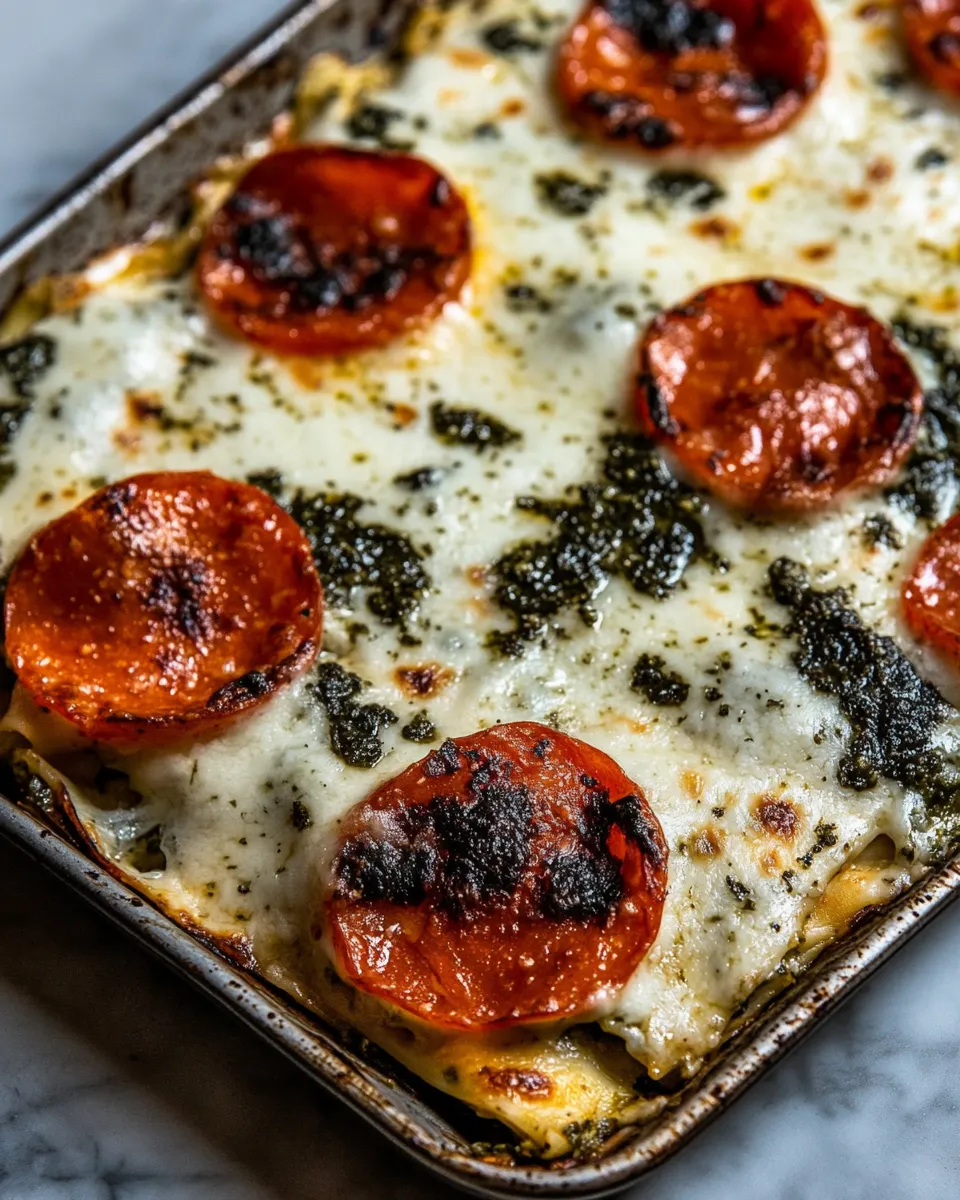 Classic Sheet Pan White Pesto Lasagna. dish photo