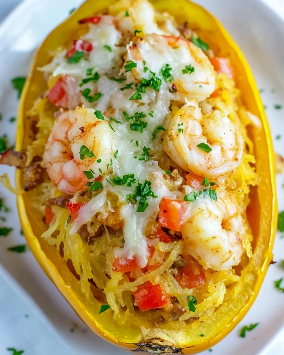 Classic Shrimp Fajita Stuffed Spaghetti Squash image
