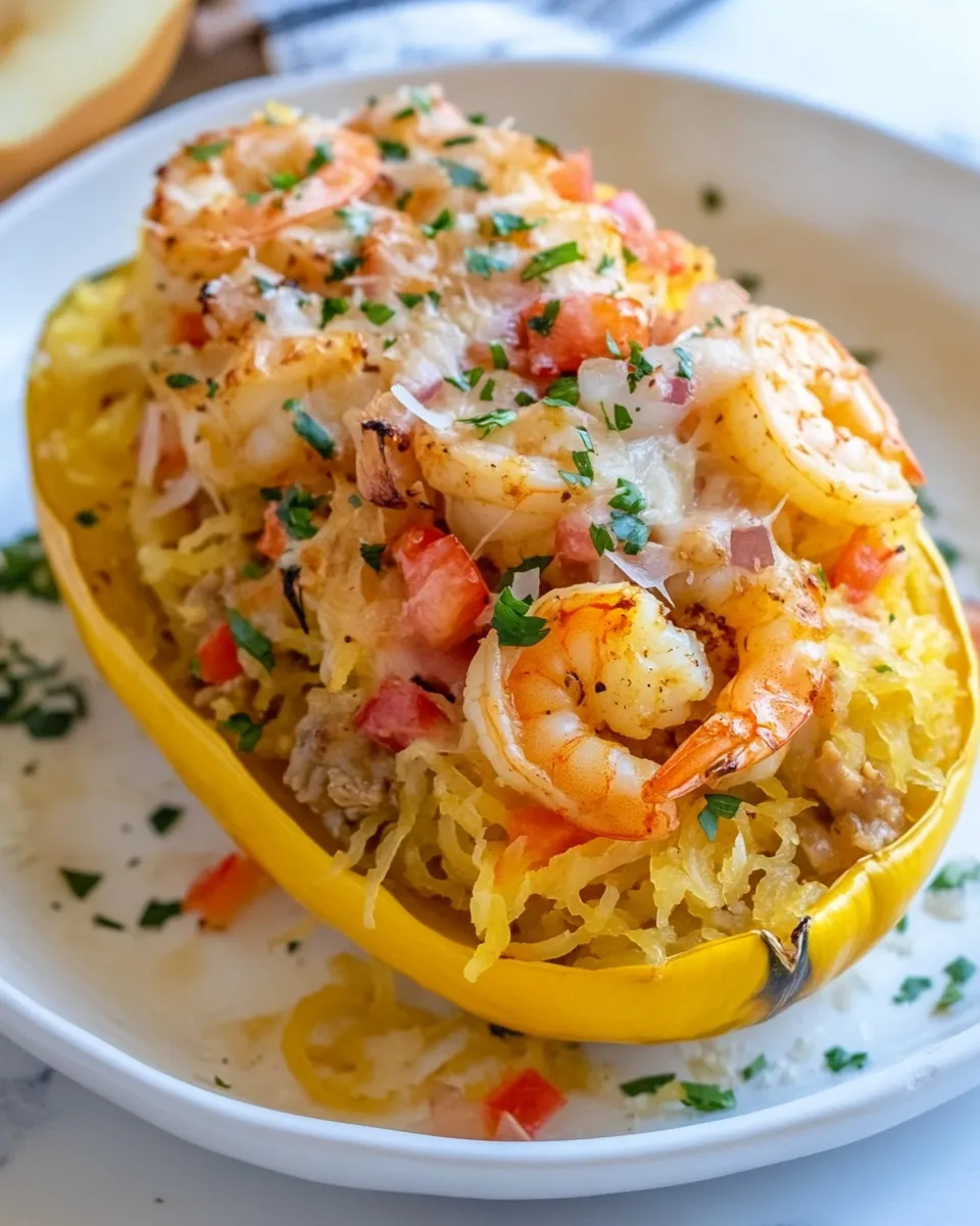 Easy Shrimp Fajita Stuffed Spaghetti Squash recipe photo