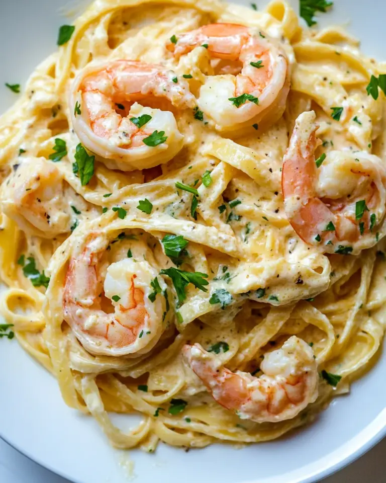 Homemade Shrimp Fettuccine Alfredo photo