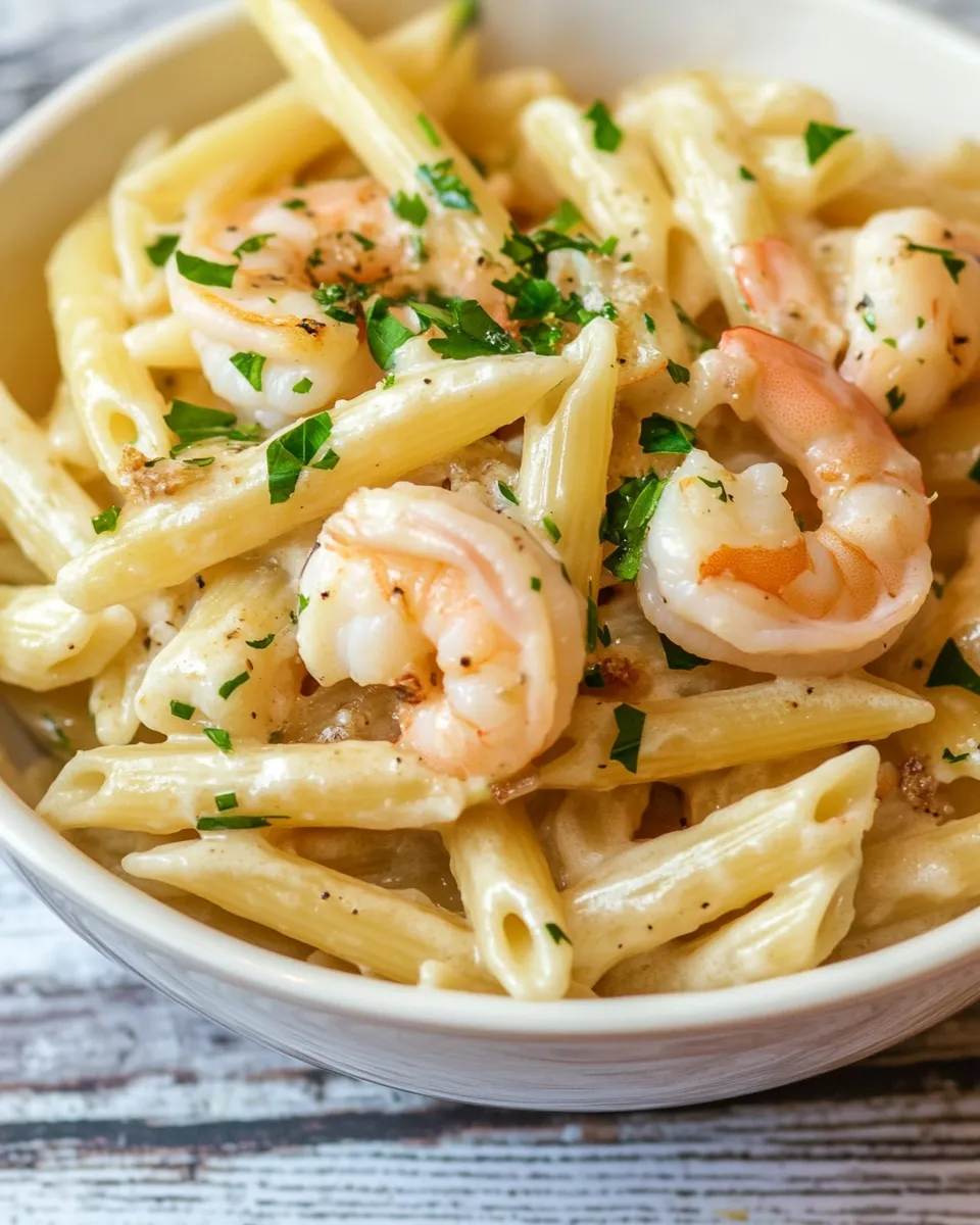 Homemade Shrimp Penne Pasta photo