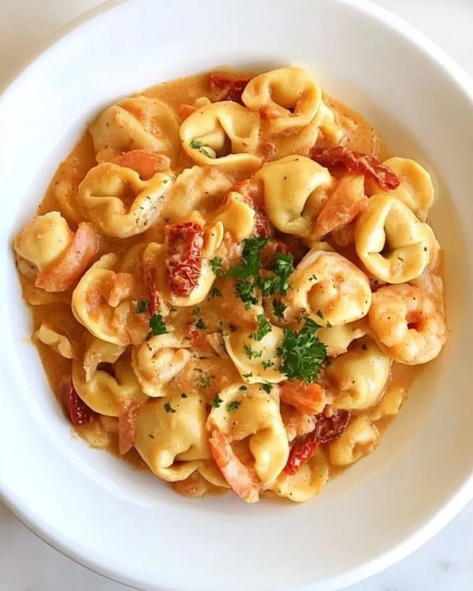 Homemade Shrimp & Sun-Dried Tomato Tortellini photo