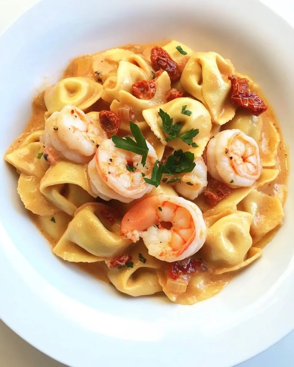 Delicious Shrimp & Sun-Dried Tomato Tortellini shot