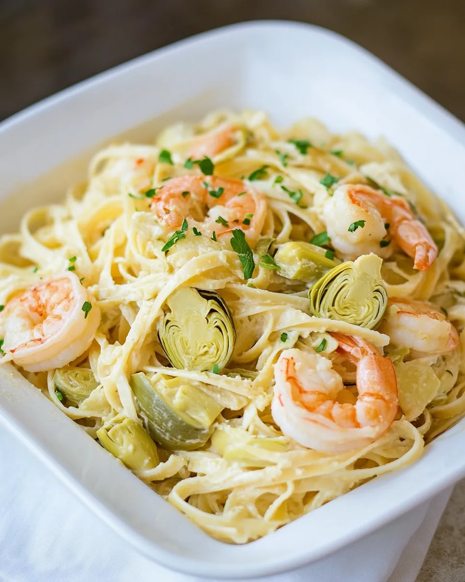 easy Shrimp and Artichoke Linguine Recipe picture